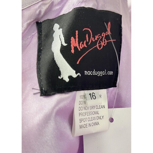 Mac‎ Duggal Evening Gown Strapless Backless Embellished 16 NWT Formal Wear Dress - Picture 6 of 9